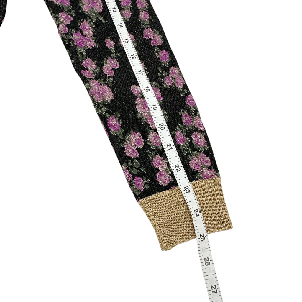 GUCCI Shiny Viscose Jacquard Floral Sweater S