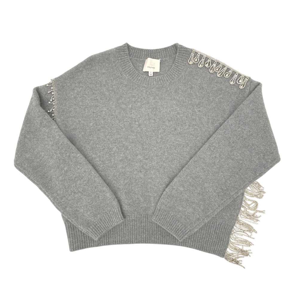 CINQ a SEPT Lilliana Embellished Knit Sweater M