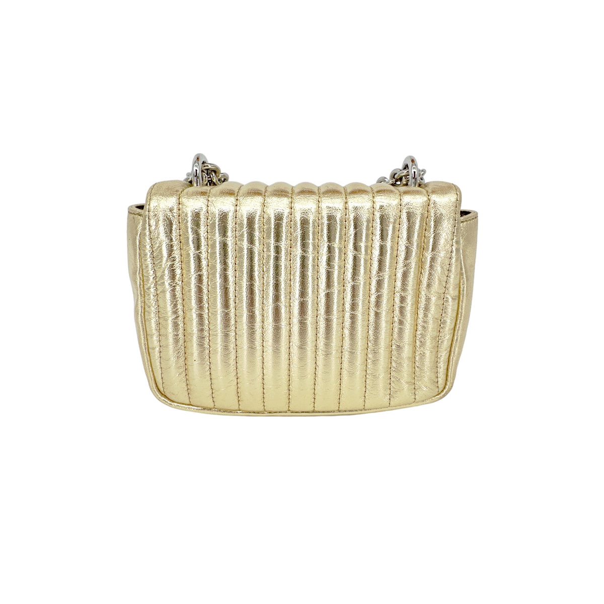 TOM FORD Natalia Mini Metallic Quilted Leather Bag In Pale Gold