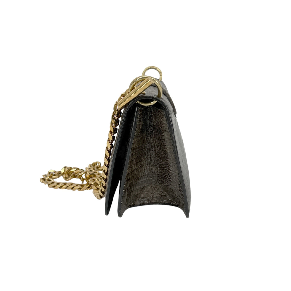 TOM FORD Tara Chain Tejus Lizard Shoulder Bag