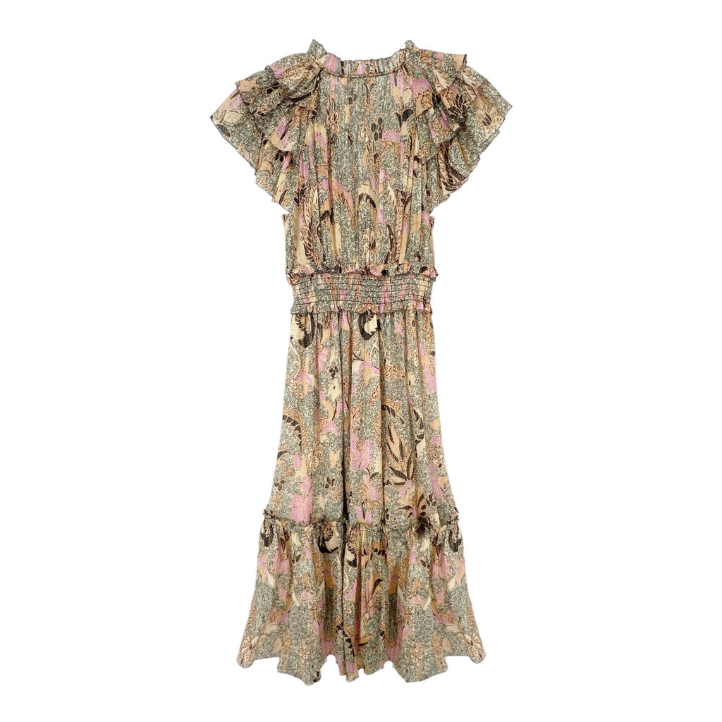 ULLA JOHNSON Cicely Silk Blend Dress in Ivory 0
