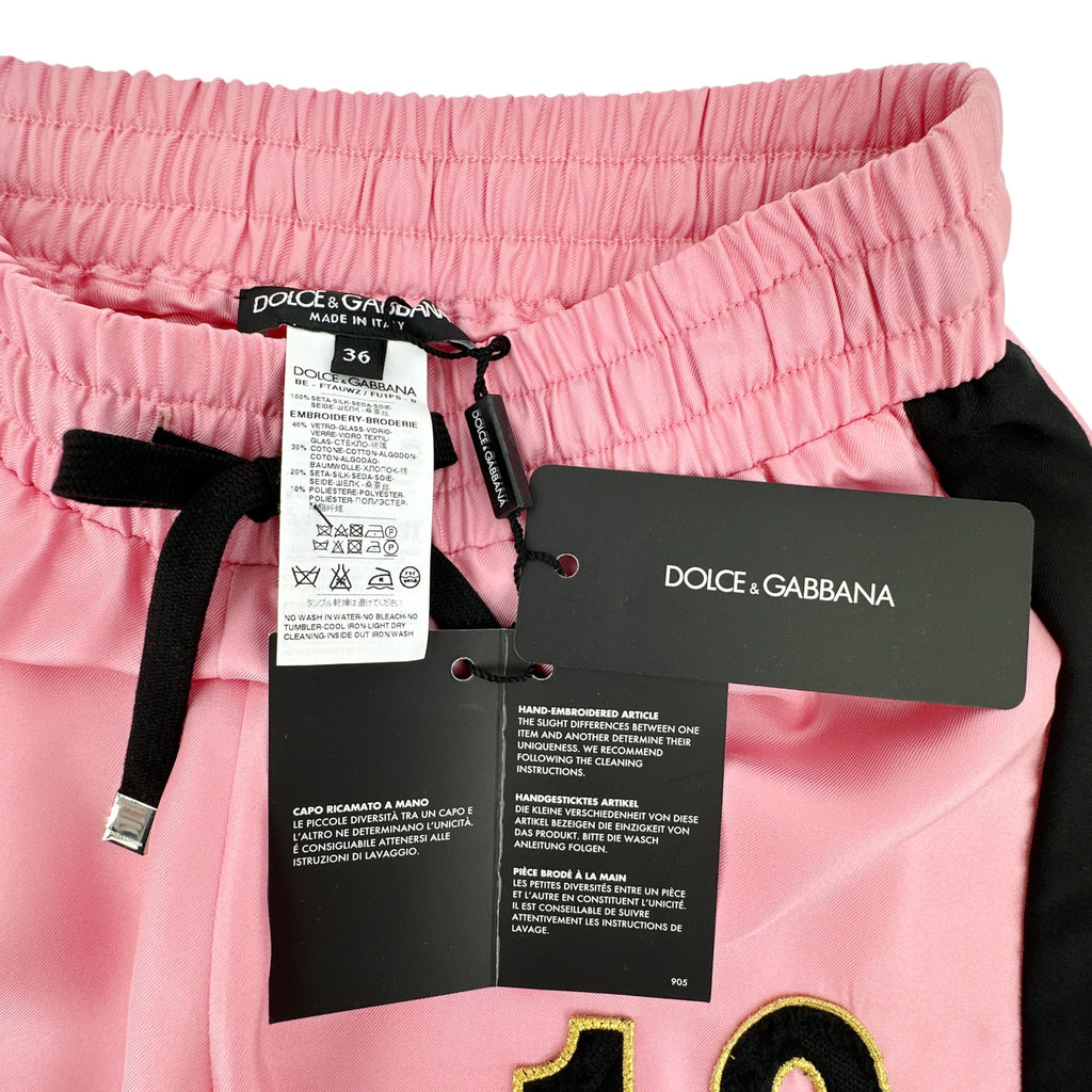 DOLCE & GABBANA Silk Sport Shorts in Pink IT36