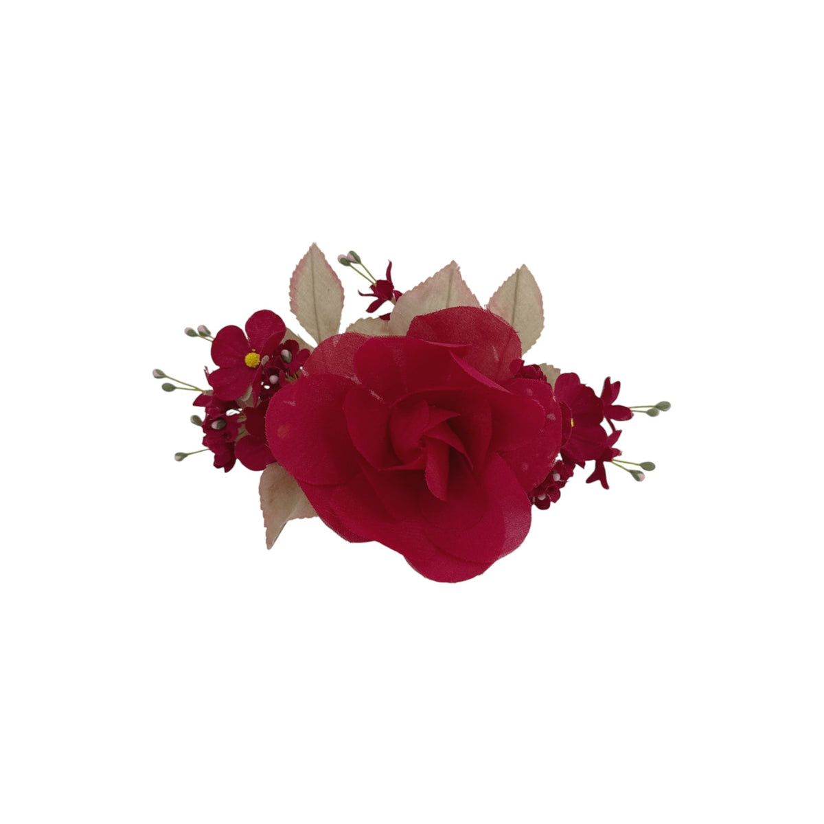 Gucci Silk Floral Brooch in Red