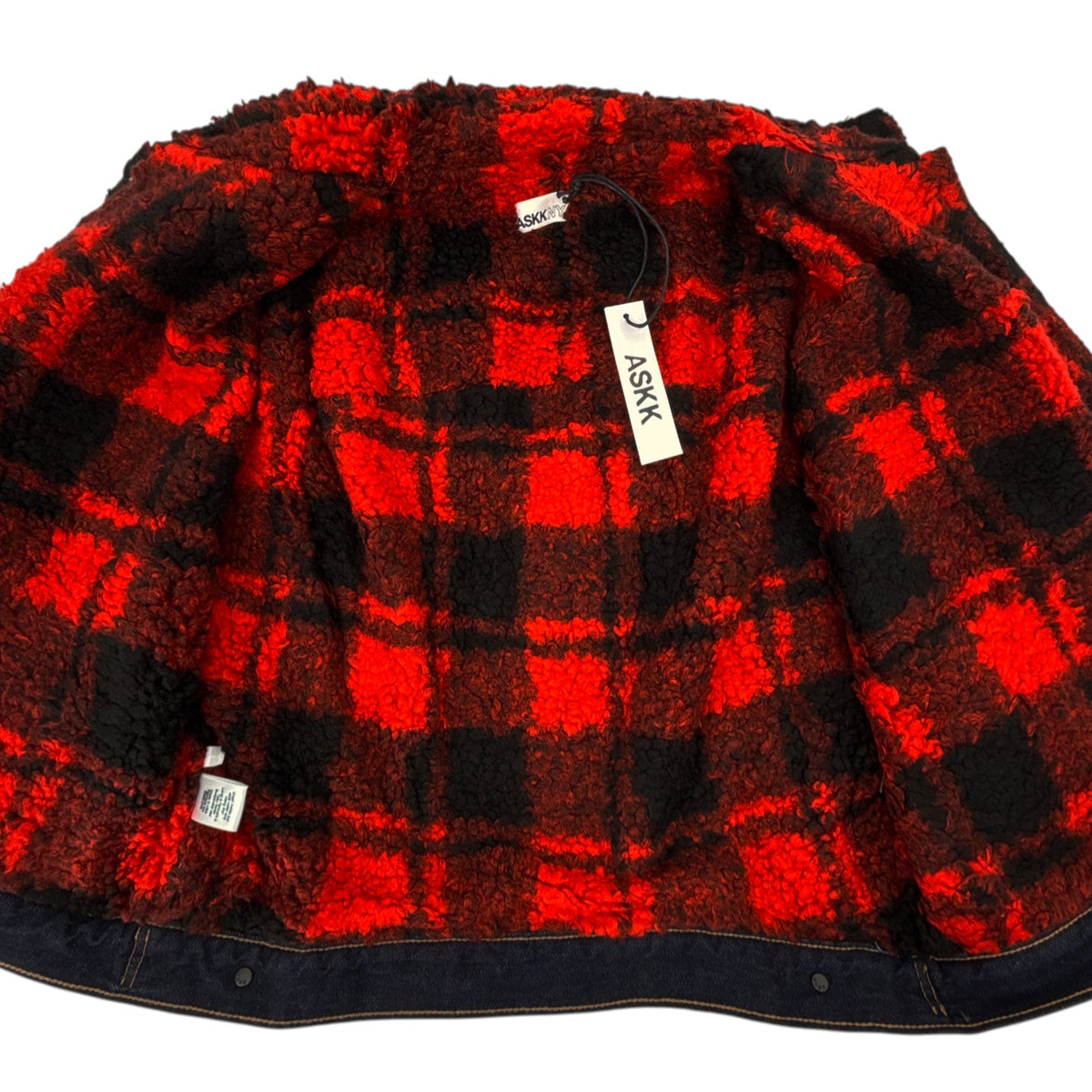 ASKK NY Nova Lined Jacket in Indigo Plaid 1|S