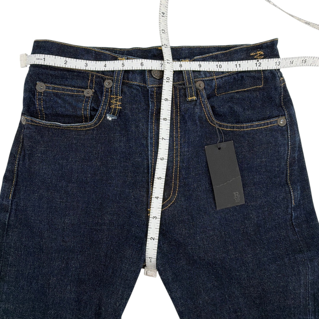 R13 Courtney Slim with Cuff in Indigo Rinse 25