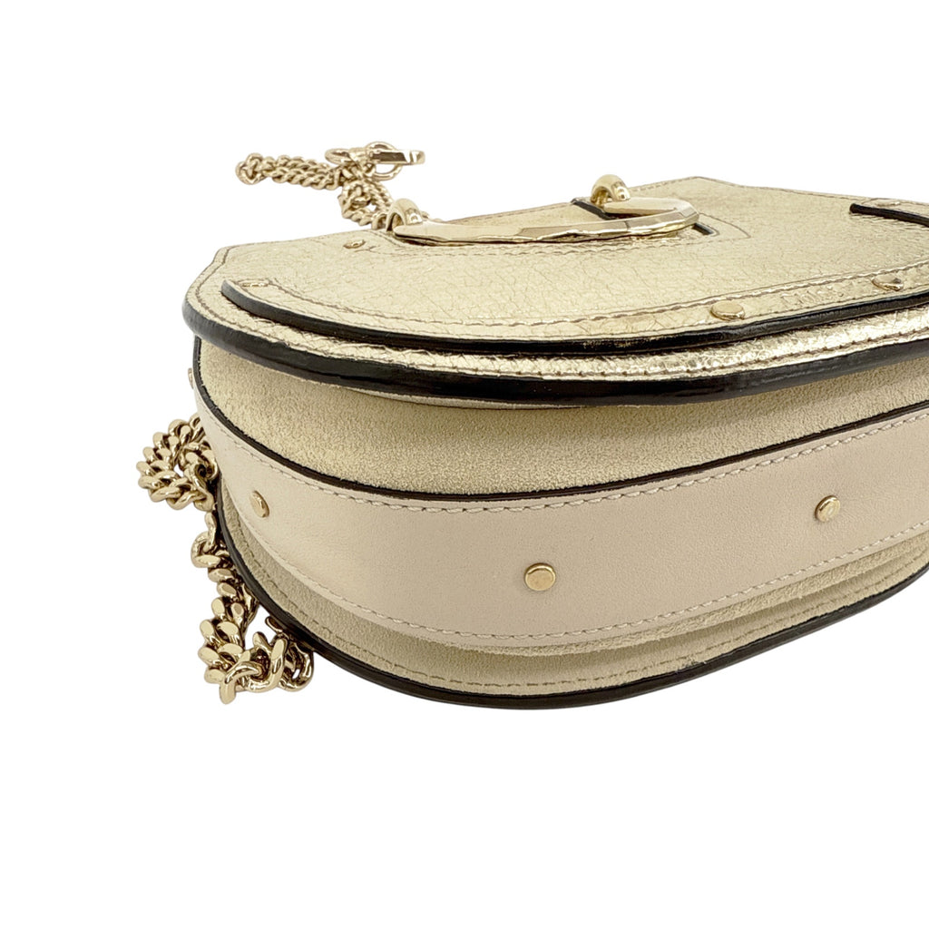 CHLOE Pixie Mini Convertible Belt Bag Metallic Gold