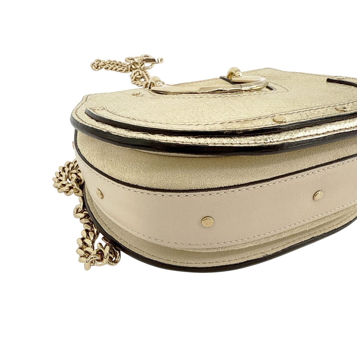 CHLOE Pixie Mini Convertible Belt Bag Metallic Gold