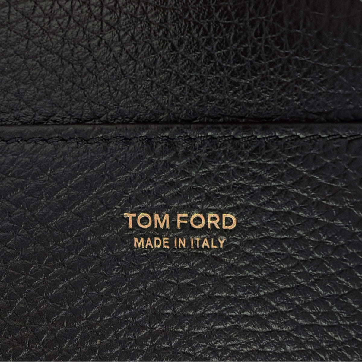 TOM FORD Jennifer Medium Double Strap Bag in Black Grained Leather