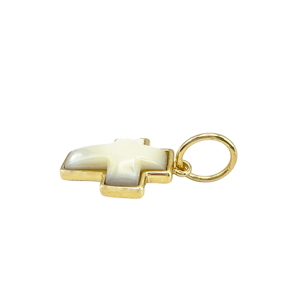 SILPADA Be Hopeful Silver with Gold Plating Mother of Pearl Charm