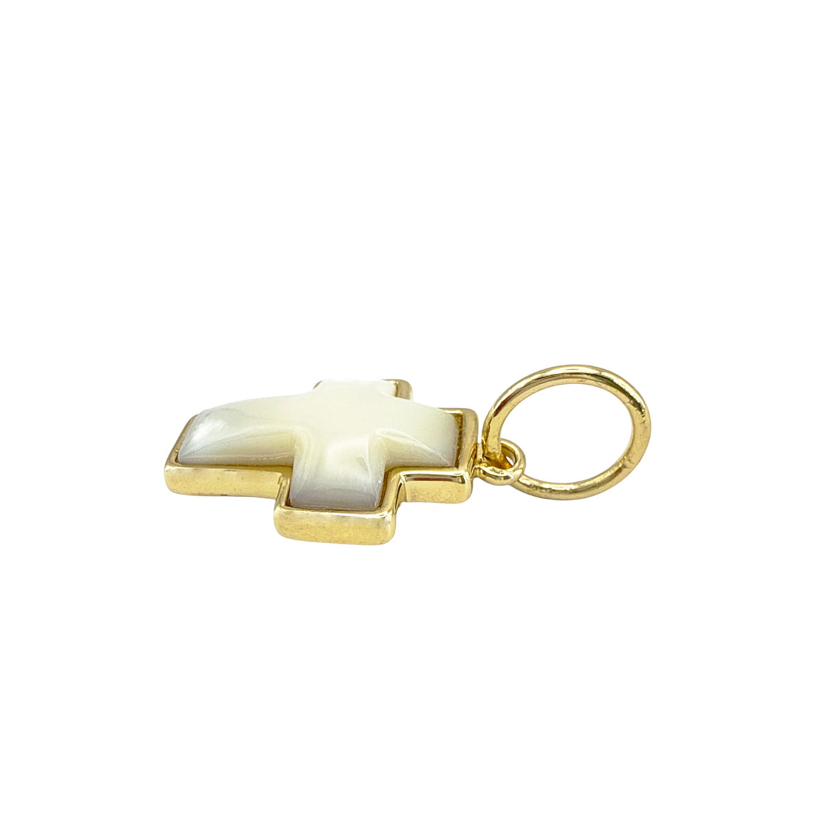 SILPADA Be Hopeful Silver with Gold Plating Mother of Pearl Charm