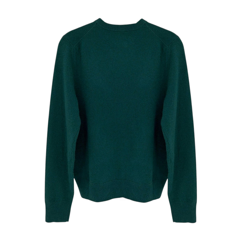 LINGUA FRANCA Do Not Disturb Cashmere Crewneck Sweater in Hunter M