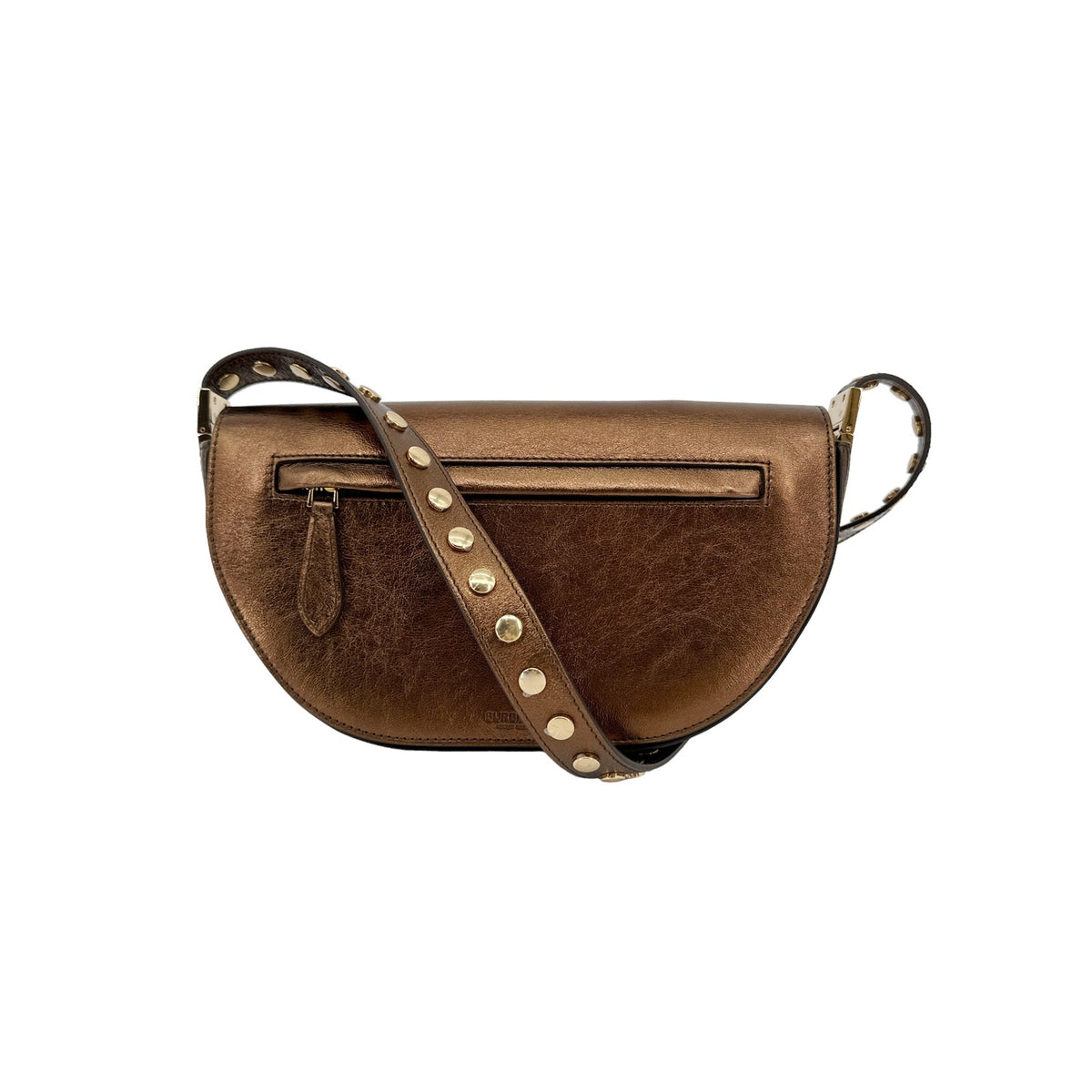 BURBERRY Small Metallic Leather Olympia Shoulder Bag in Bronze