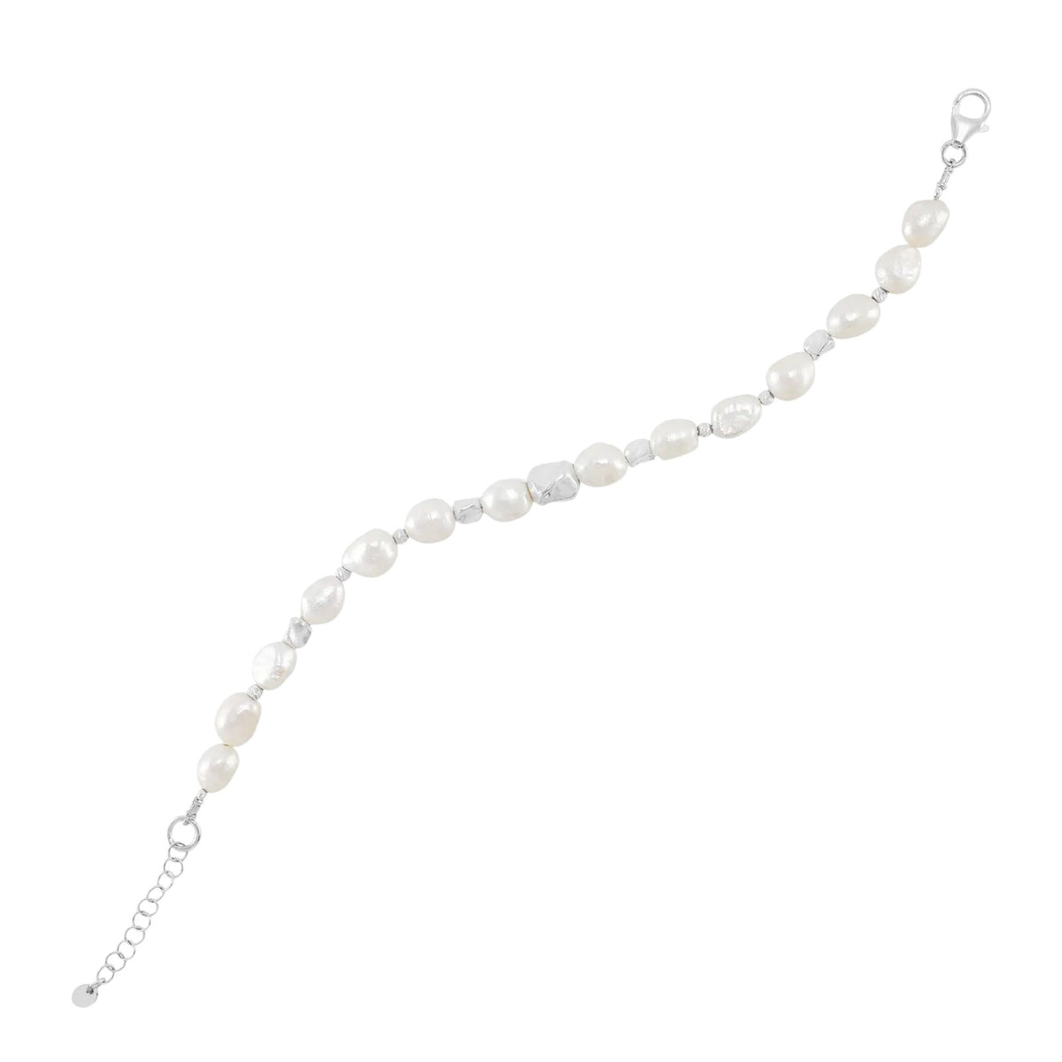 SILPADA Power Player Silver Freshwater Pearl Bracelet