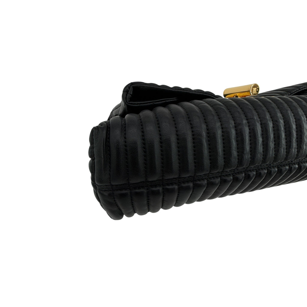 TOM FORD Calfskin Quilted Natalia Clutch in Black