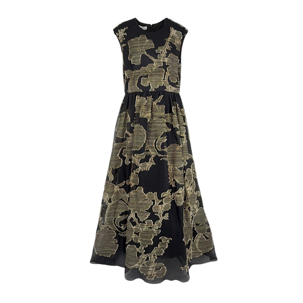 LAFAYETTE 148 New York Jacquard Silk Evening Gown in Black 4|S