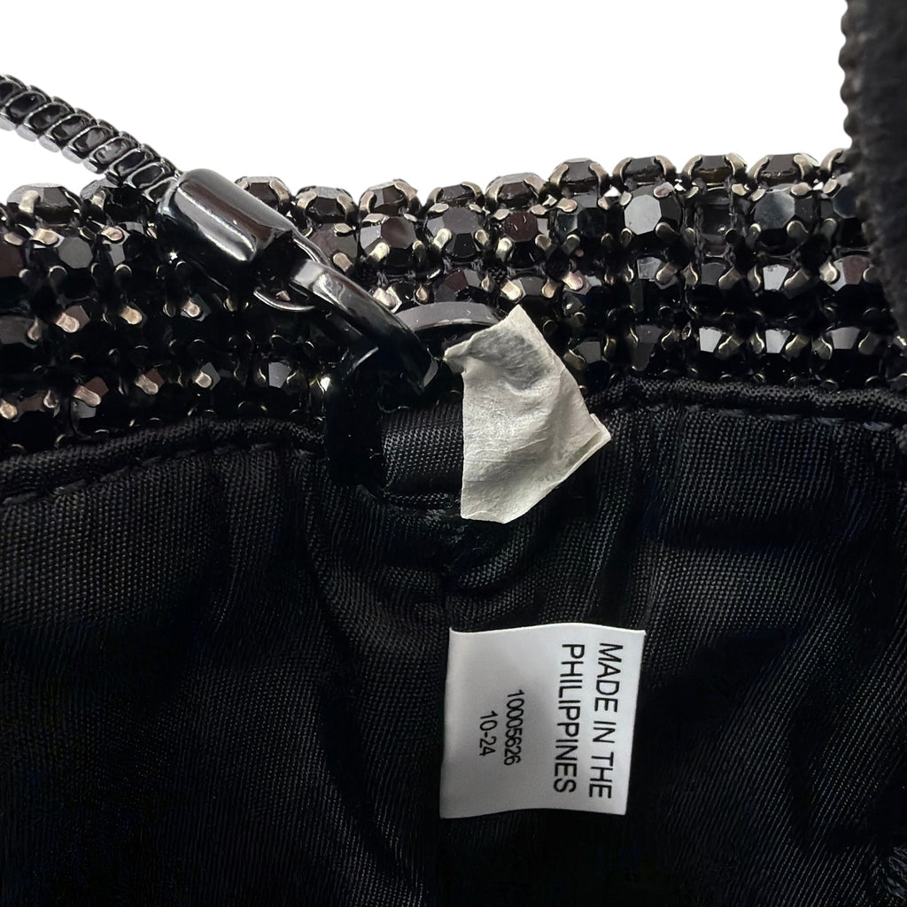 TORY BURCH Night Owl Crystal Embellished Mini Tote in Black