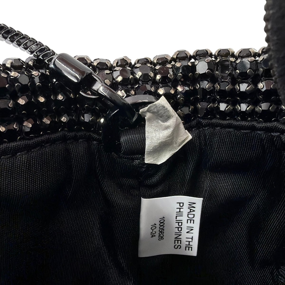 TORY BURCH Night Owl Crystal Embellished Mini Tote in Black