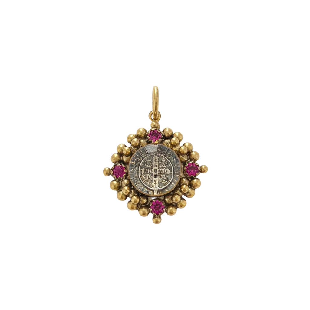 VIRGINS SAINTS & ANGELS VSA Charm Petite Cloister San Benito in Gold & Pink