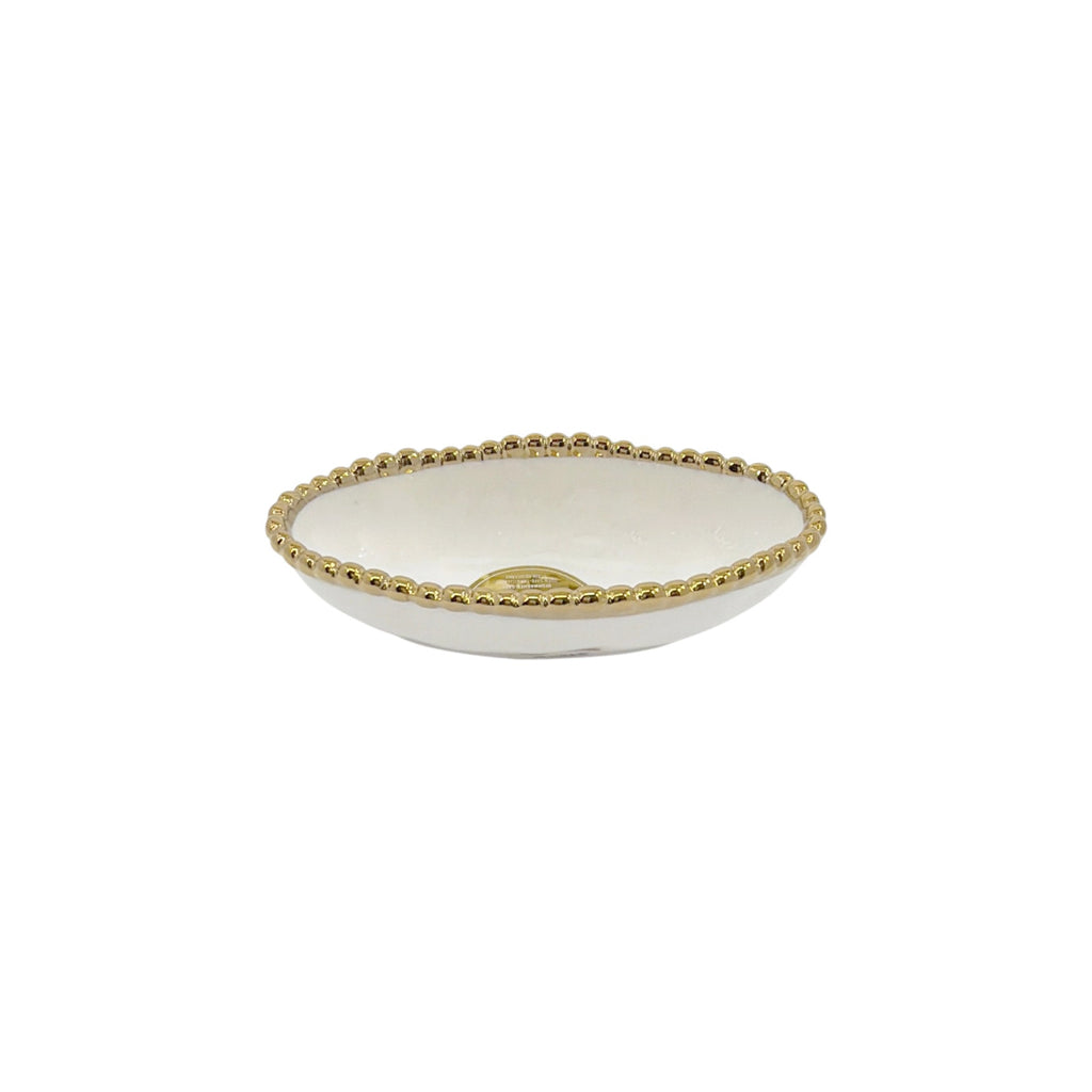 PAMPA BAY Golden Salerno Long Condiment Bowl Set of 2