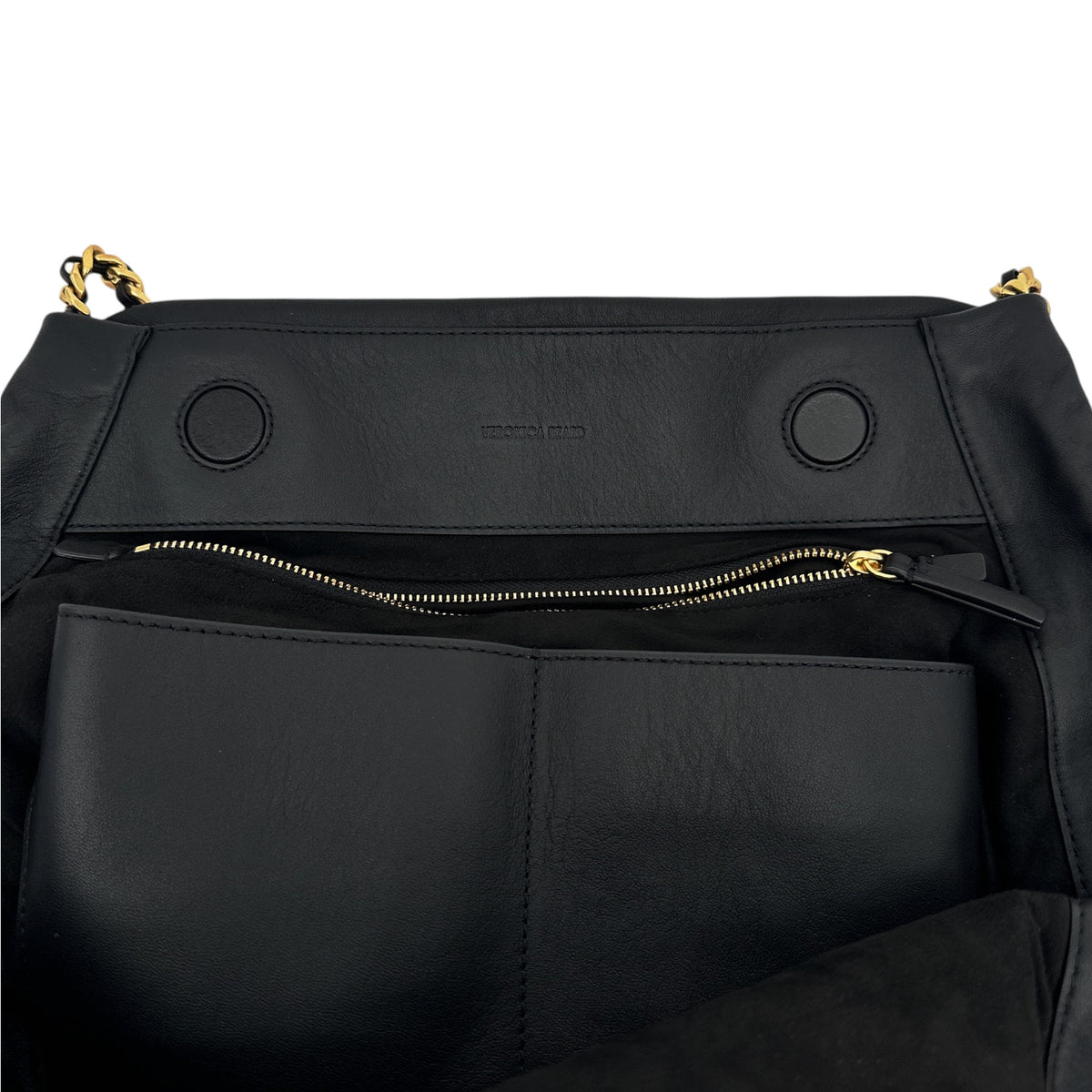 VERONICA BEARD Leather Slouch Bag in Black