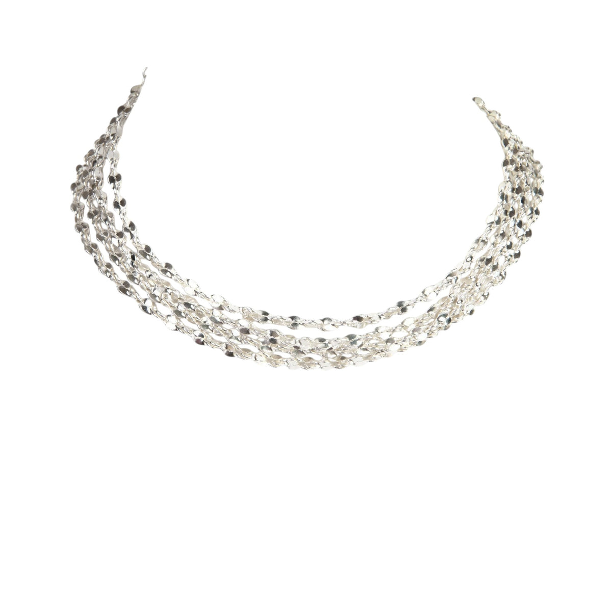 VSA Love Chain Necklace in Silver