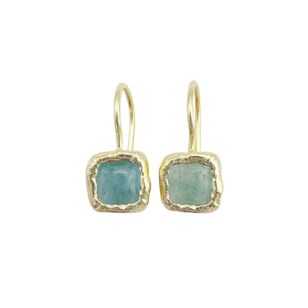 SILPADA Mediterra Natural Aquamarine Petite Drop Earrings