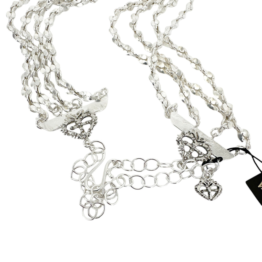 VSA Love Chain Necklace in Silver