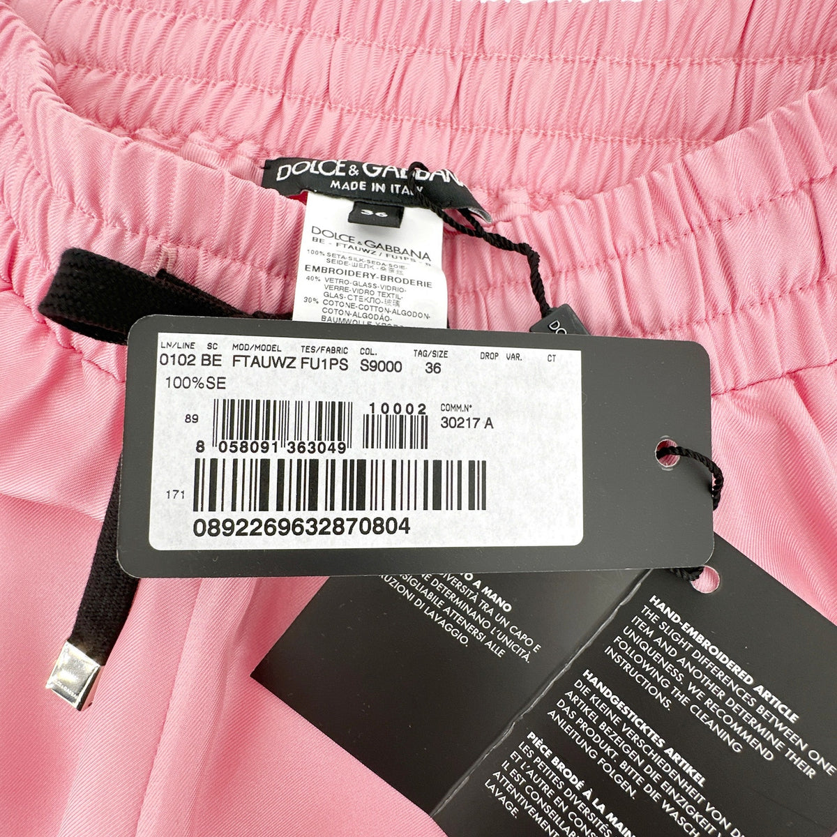 DOLCE & GABBANA Silk Sport Shorts in Pink IT36