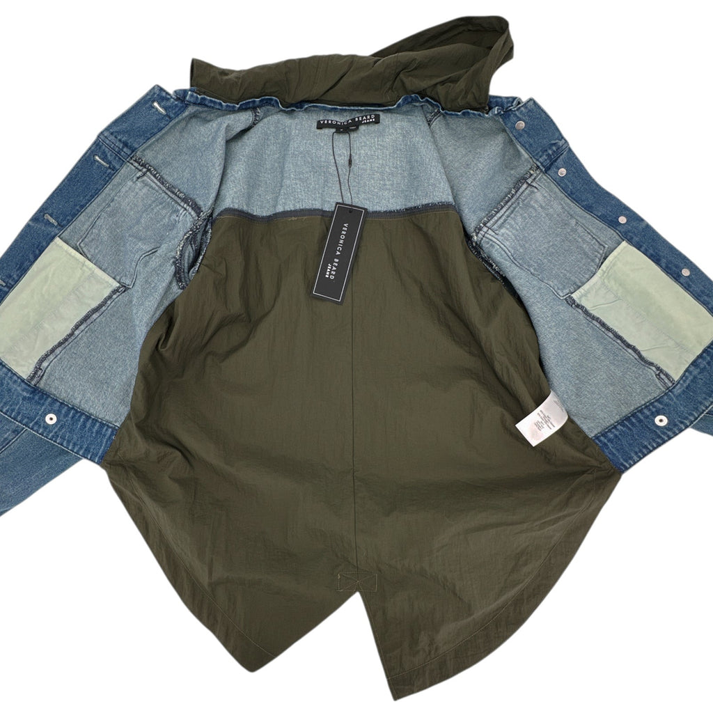 VERONICA BEARD Shani Waterfall Denim Twill Combo Jacket M