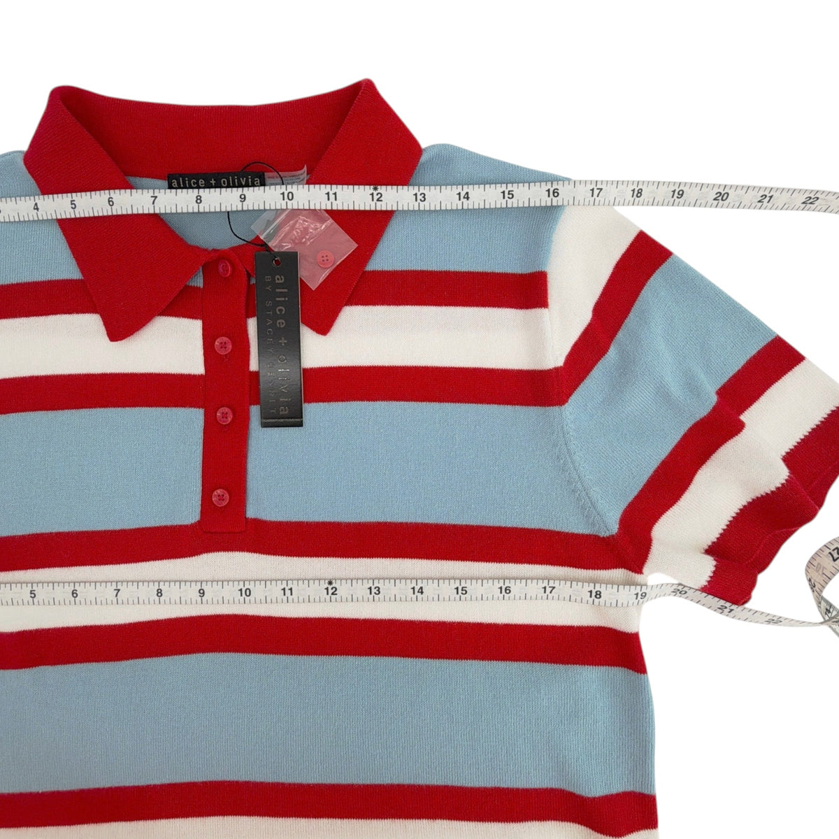 ALICE+OLIVIA Tillie Striped Polo S