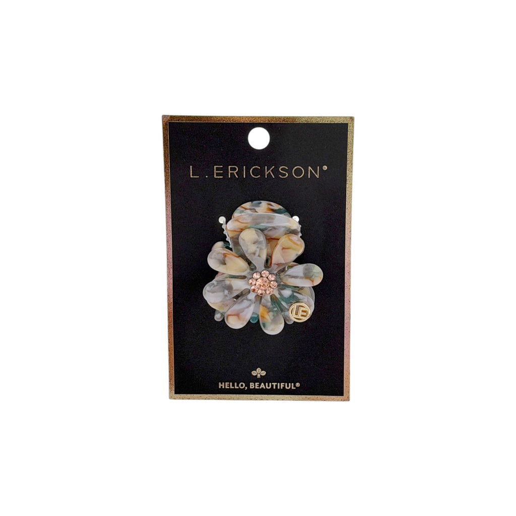 FRANCE LUXE L. ERICKSON Lane Claw Clip Blue & Tan