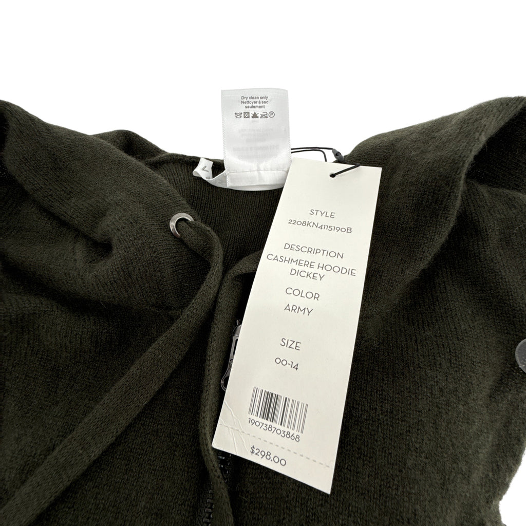 VERONICA BEARD Cashmere Hoodie Dickey in Army