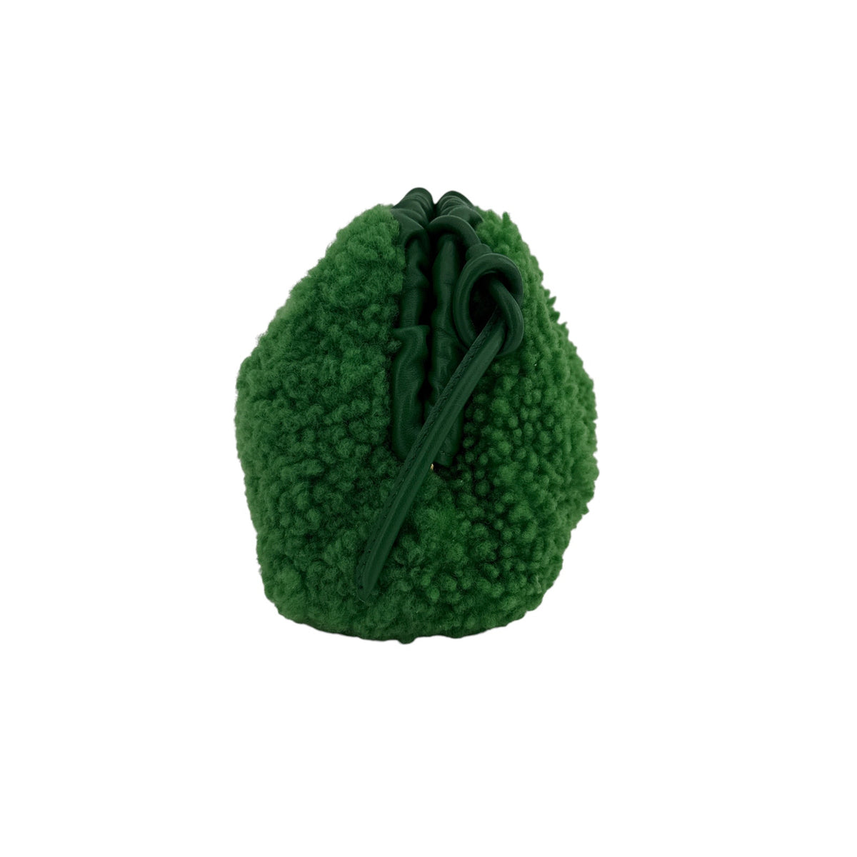 MANSUR GAVRIEL Mini Cloud Clutch Bag in Emerald Shearling