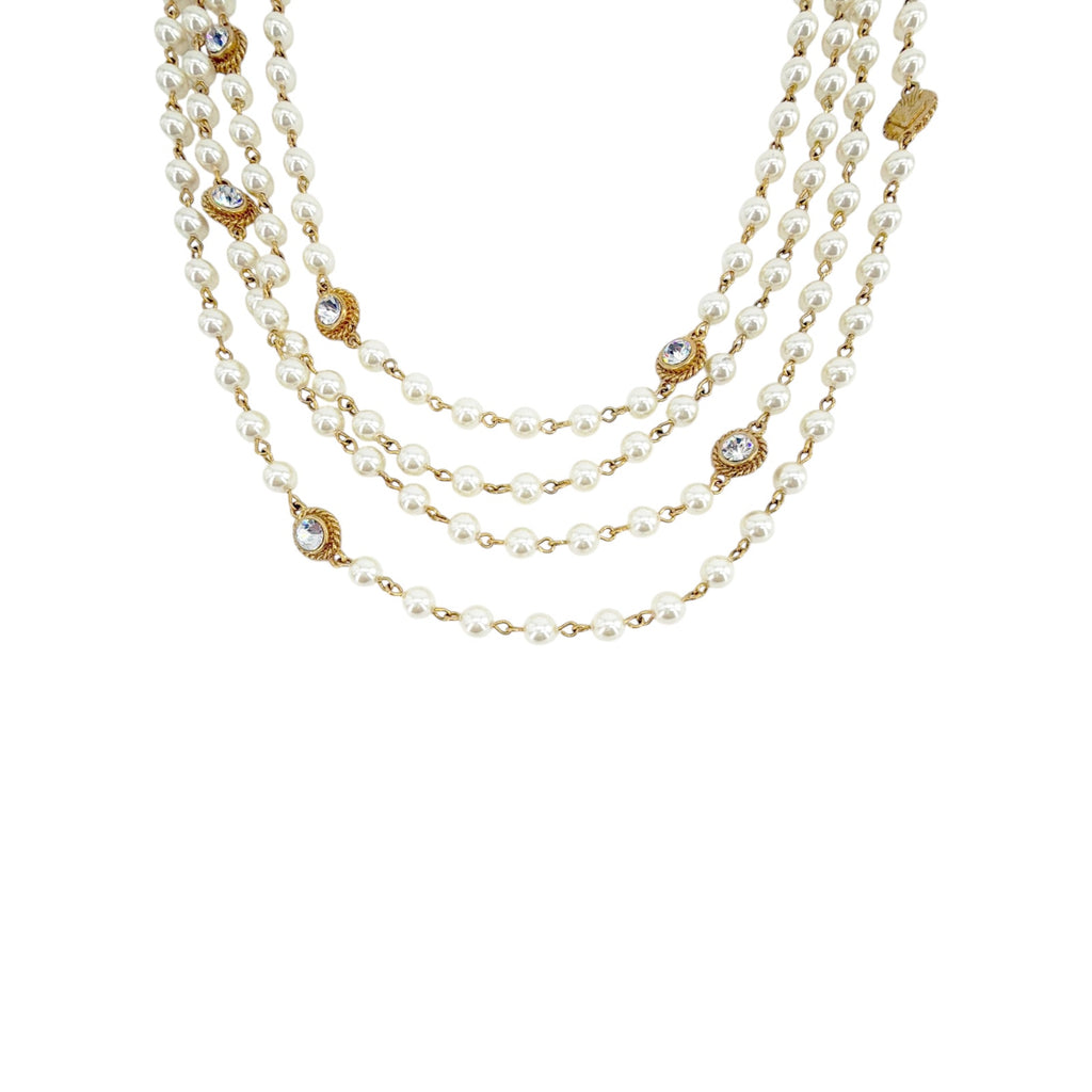 VSA Magdalena Necklace Pearl Gold