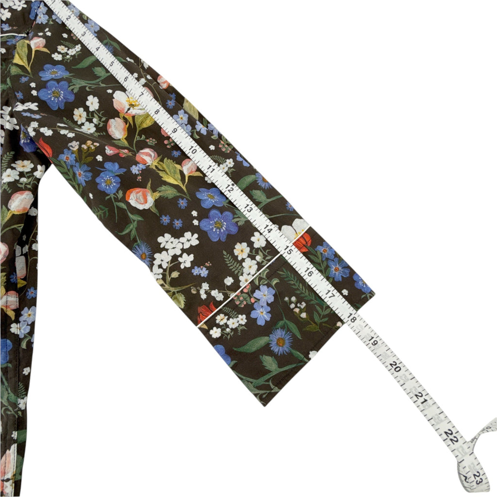 R13 x LIBERTY of LONDON Cowboy Dress in Black Floral S