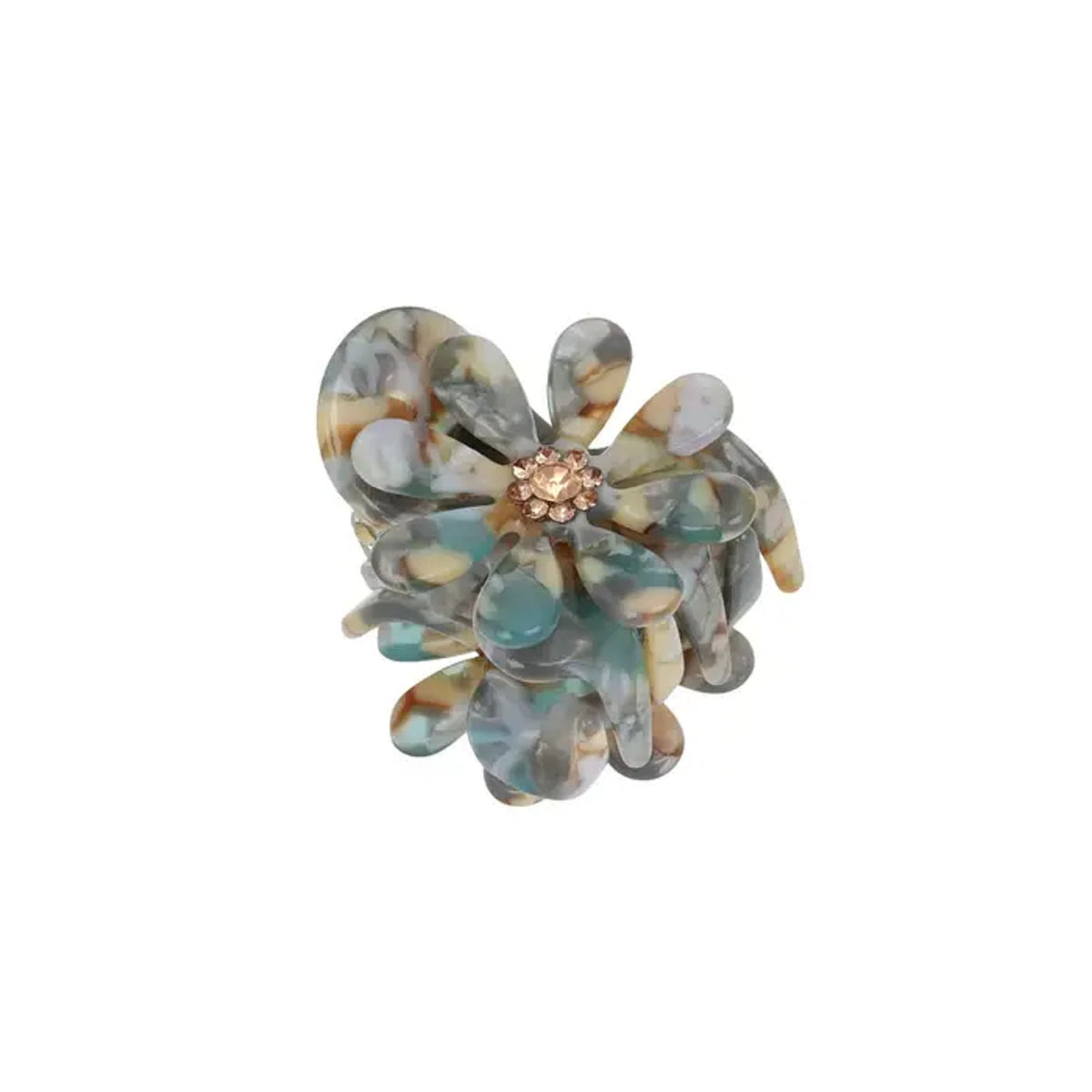 FRANCE LUXE L. ERICKSON Lane Claw Clip Blue & Tan