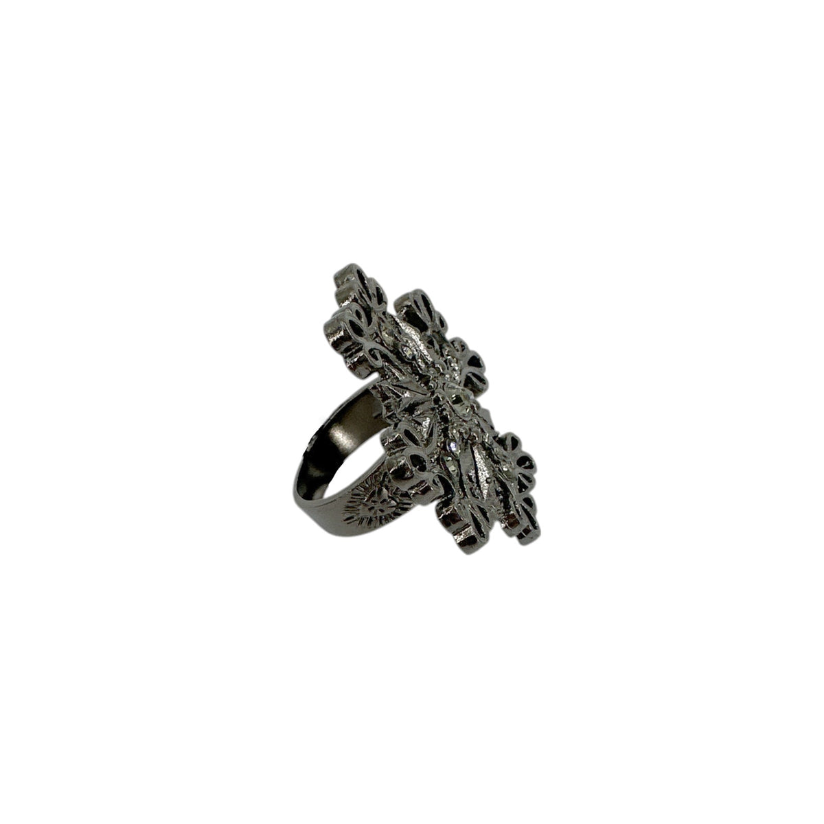 VSA Electra Cross Ring in Gunmetal Size 7