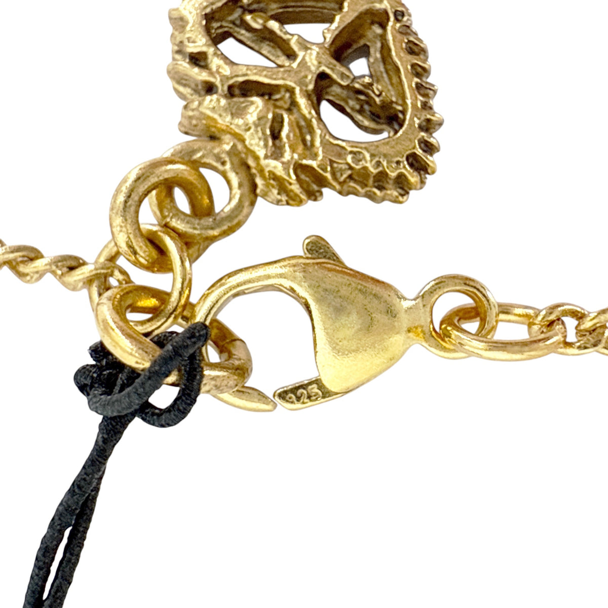 VSA Cloister Sacred Heart Charm Necklace in Gold