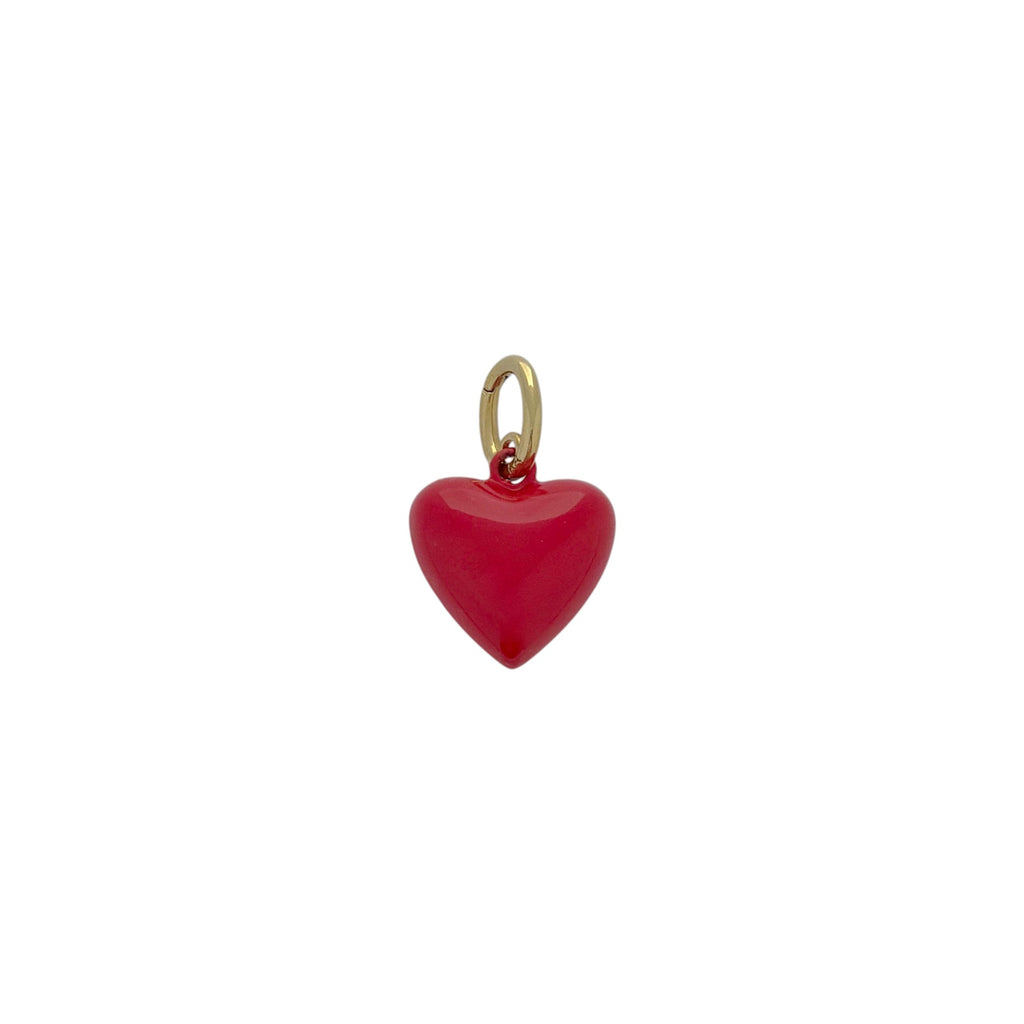 ROXANNE ASSOULIN The Mini Puffy Heart Charm in Red