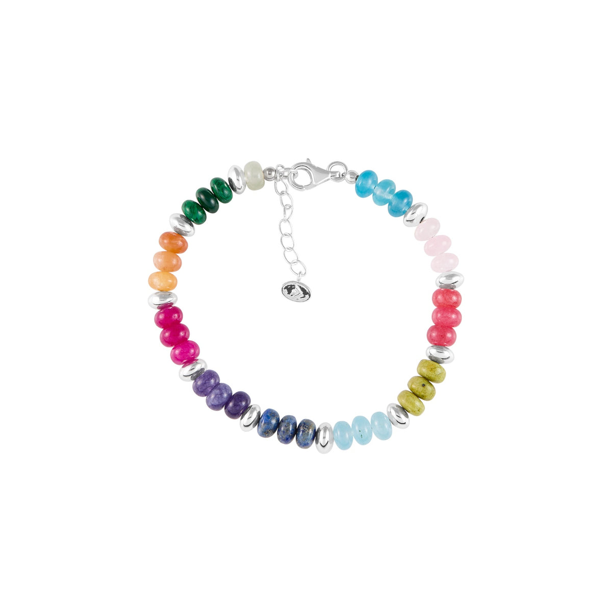 SILPADA Colored In Silver Mixed Stones Beaded Bracelet
