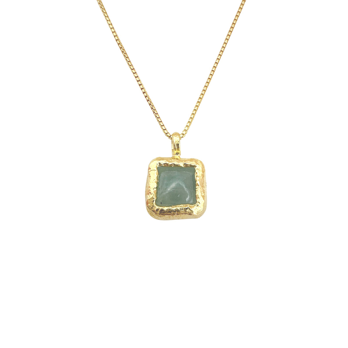SILPADA Mediterra Natural Aquamarine Necklace in 14K Gold-Plated Sterling Silver