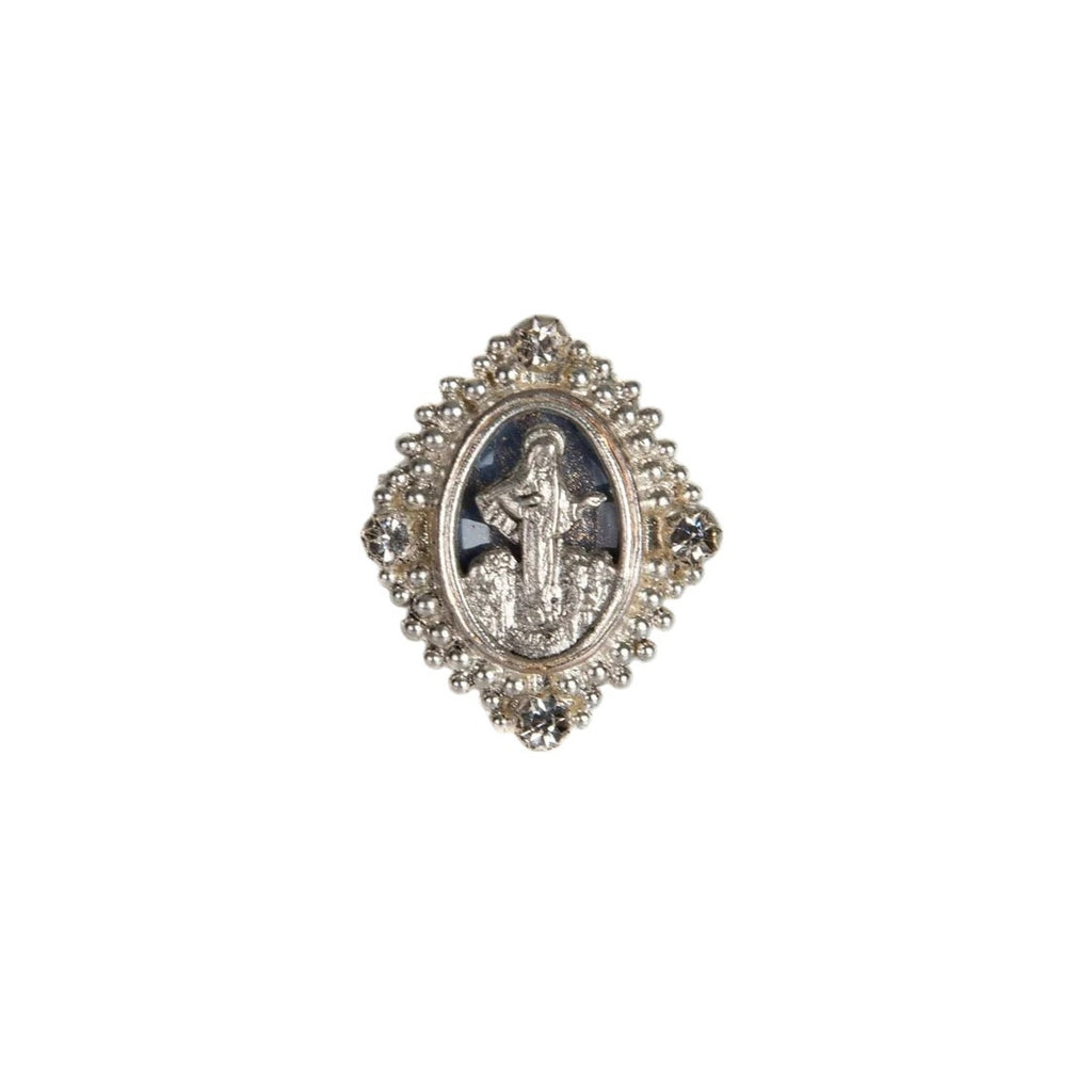 VSA Petite Oval Cloister Fatima Ring in Silver 6