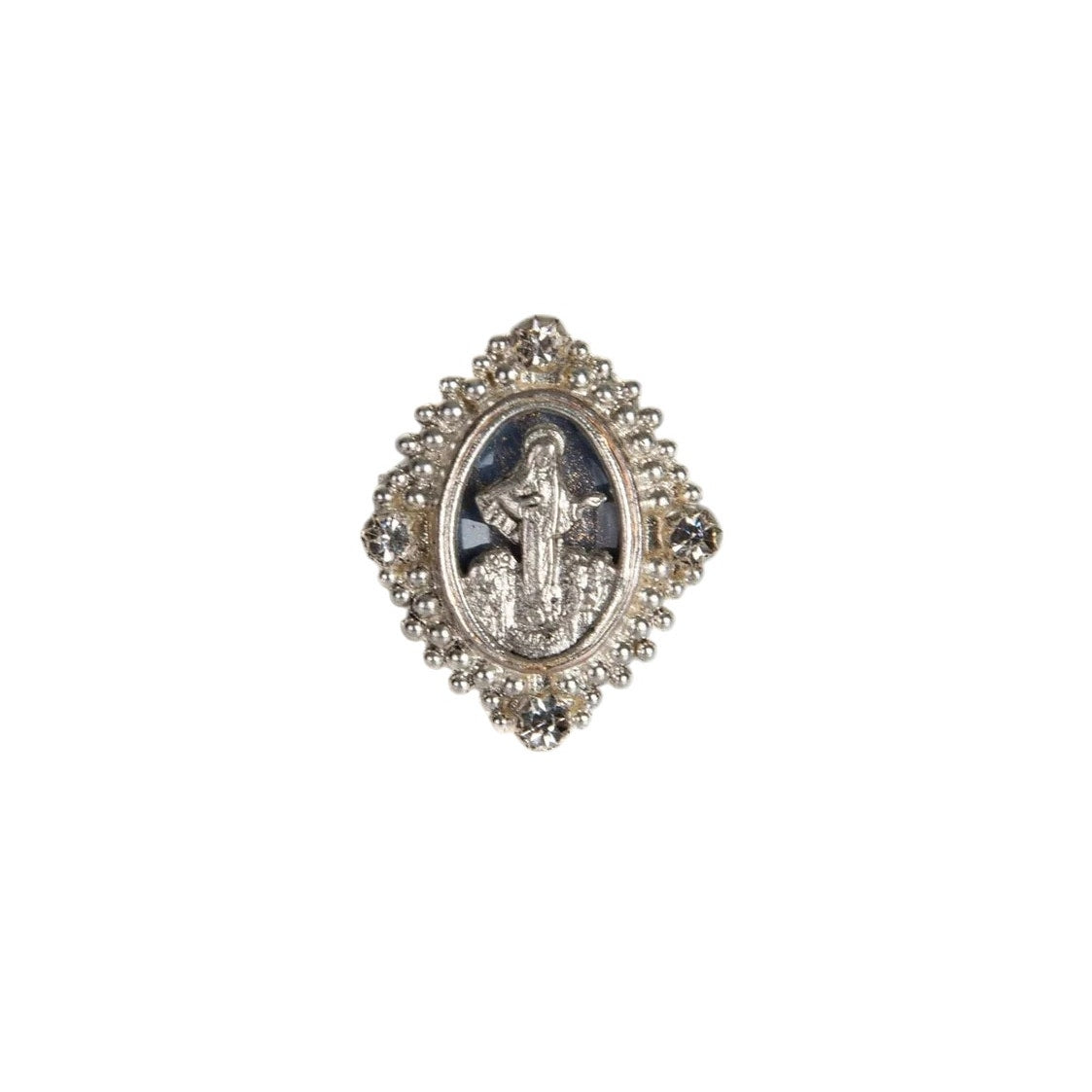 VSA Petite Oval Cloister Fatima Ring in Silver 6