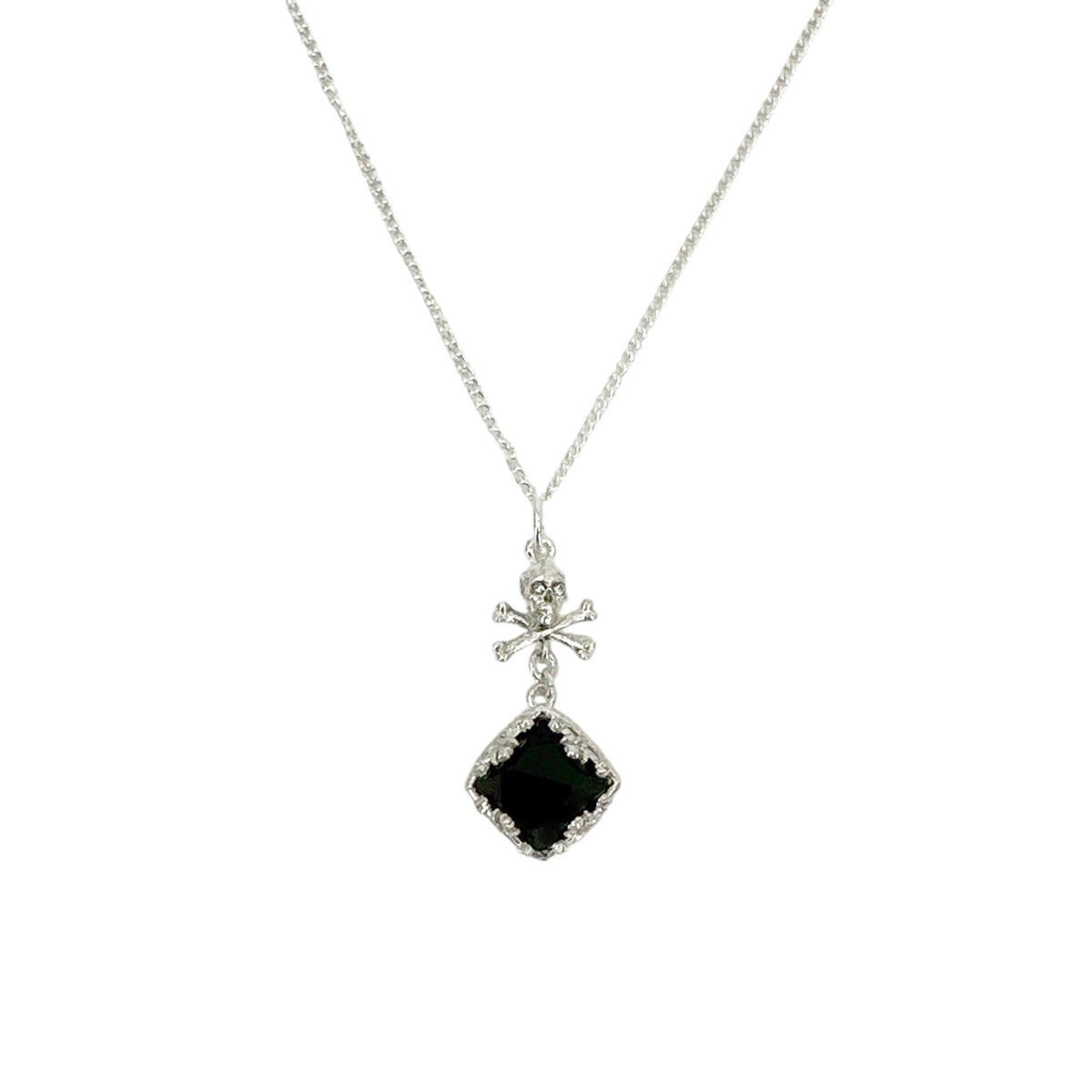 VIRGINS SAINTS & ANGELS VSA Skull Treasure Charm Necklace Chain in Silver
