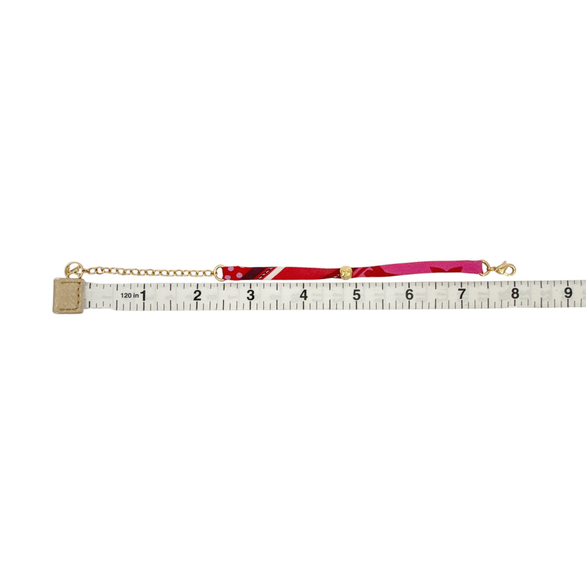 LOUIS VUITTON Silk Be Mindful Bracelet in Red & Pink