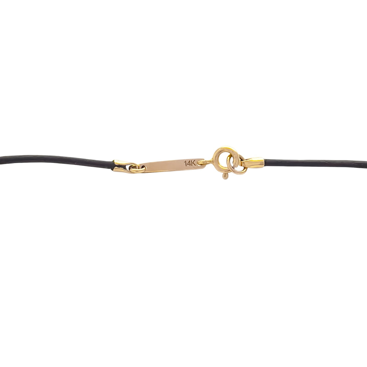 ZOE CHICCO 14k Gold Leather Cord Necklace in Black