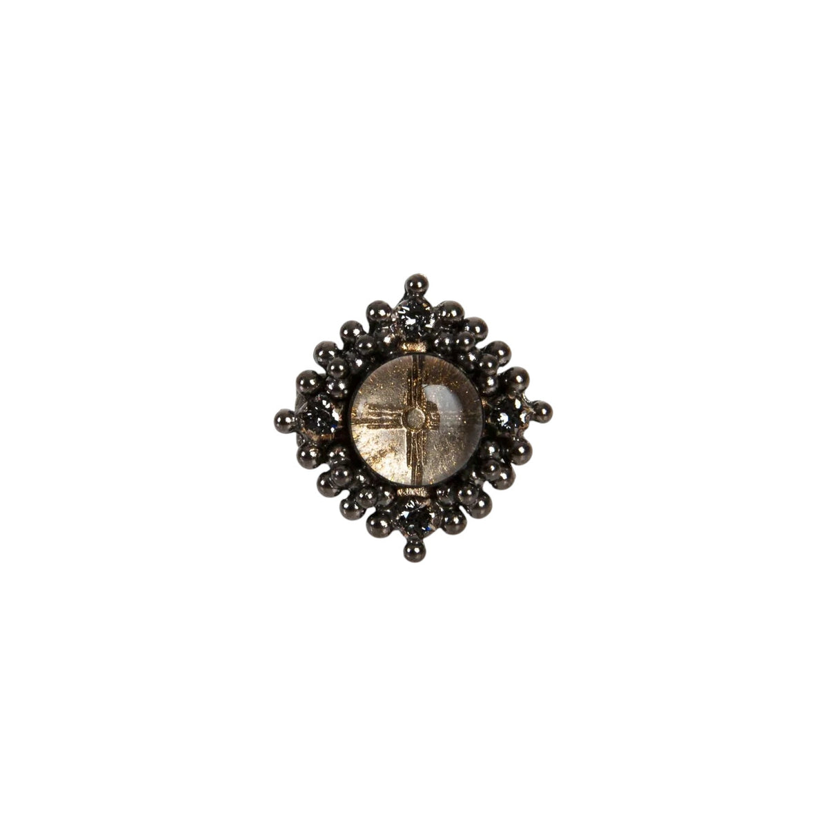 VIRGINS SAINTS & ANGELS VSA Petite Cloister Zia Ring in Gunmetal 6