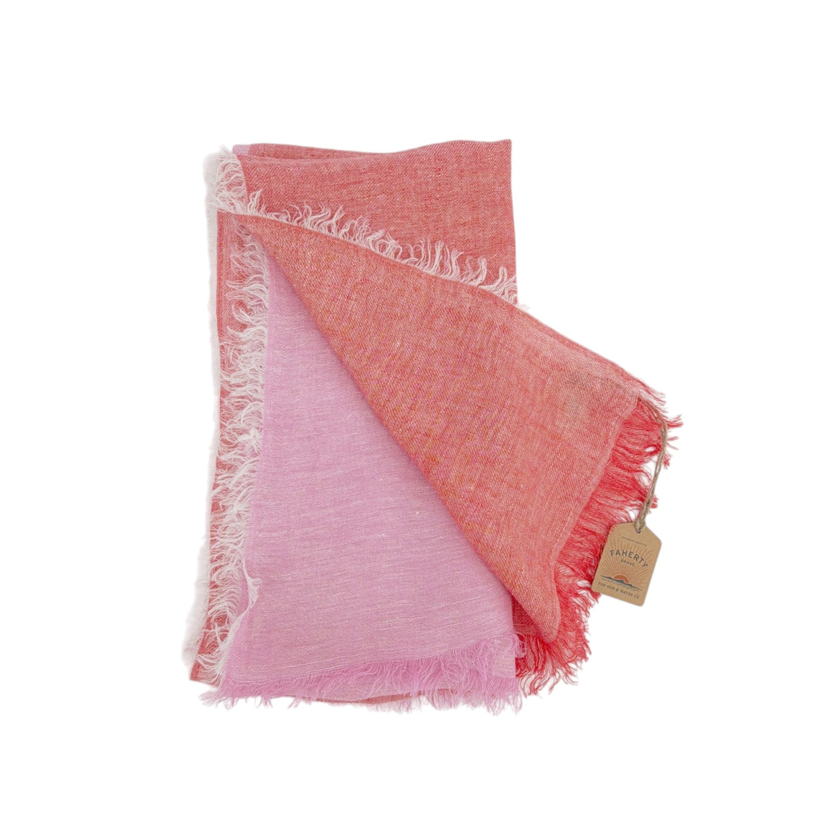 FAHERTY Colorblock Oblong Scarf in Fuchsia