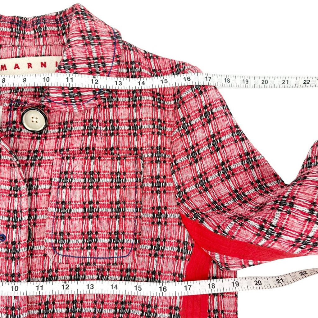 MARNI Plaid Jacket in Red IT38