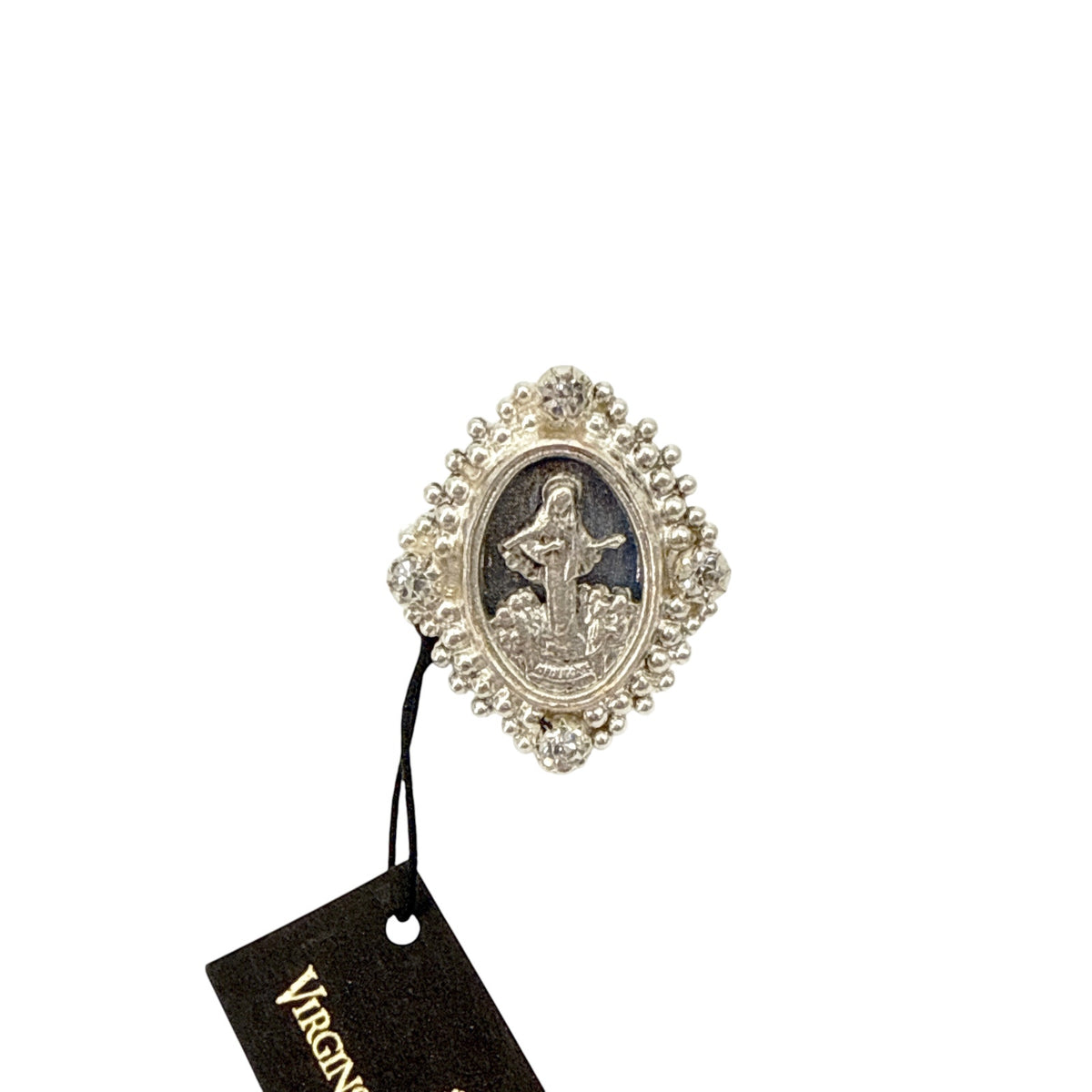 VSA Petite Oval Cloister Fatima Ring in Silver 6